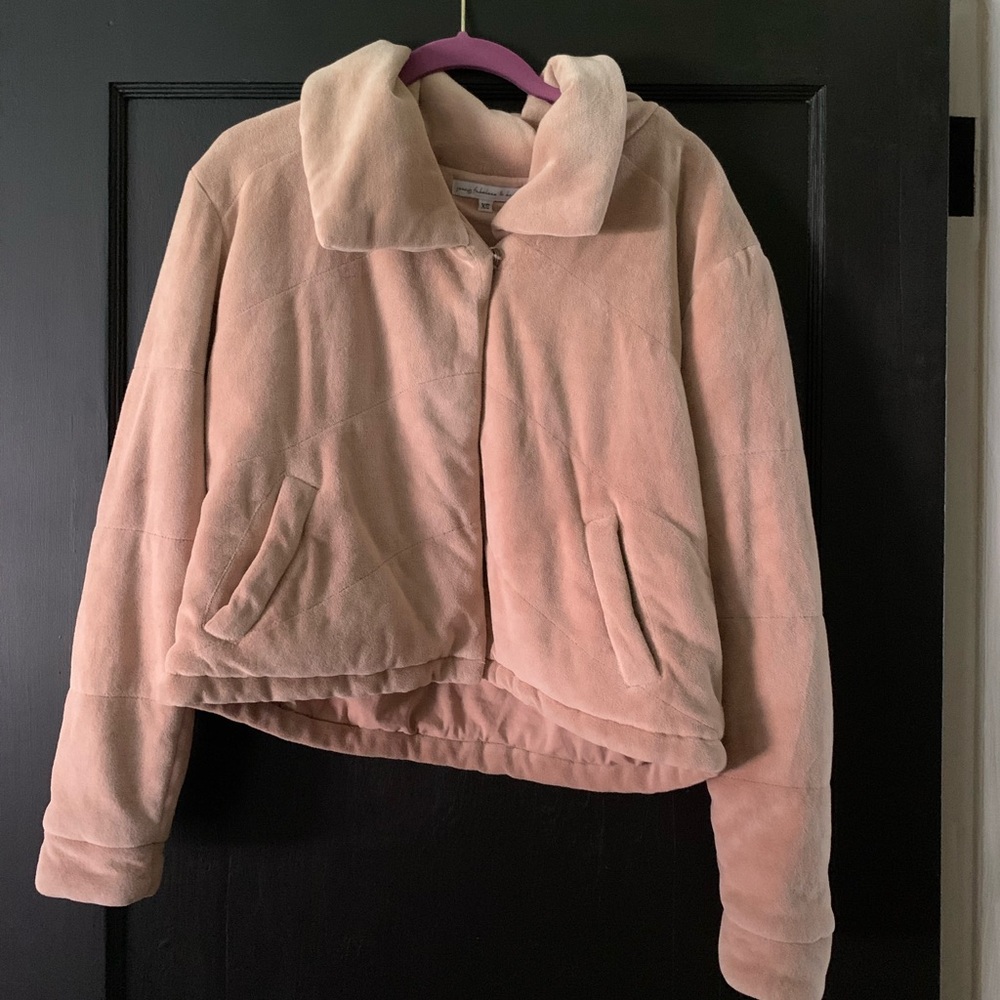 NWT Young Fabulous & Broke Women's Soft Coat Jacket XS Light Pink Blush